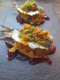 Sarde a beccafico con cipolle in agrodolce