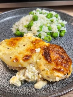 Vilmoskörtével és három sajttal sült tejszínes csirkemell recept fotója