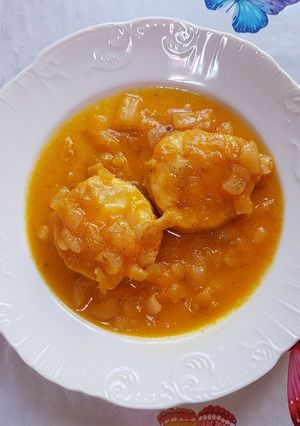Foto principal de Merluza con salsa de zanahoria 🥕