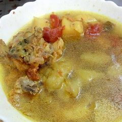A picture of Chicken with Vegetables soup.