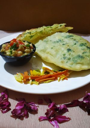 A picture of Paneer Bhatura.