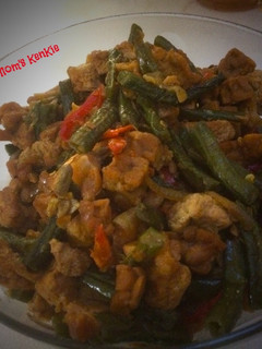 Foto resep Tumis kacang panjang udang tahu tempe