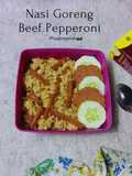 Nasi Goreng Beef Pepperoni (bekal sekolah) SatSet