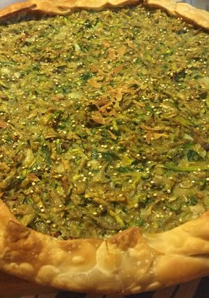 Una foto de Tarta de zapallito y batata