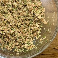 A picture of Tofu tuna substitute.