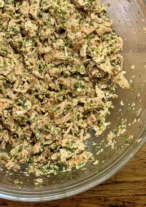 A picture of Tofu tuna substitute.