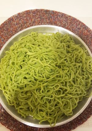 Foto resep Mie Bayam Segar No pengawet dan MSG