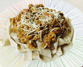 The New Way Cooking Recipe Eggplant Caponata on Eggless Basil Pappardelle Delicious