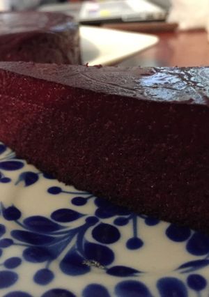Una foto de Mousse de betabel. 