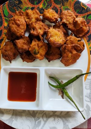 A picture of Mooli ka pakoda.