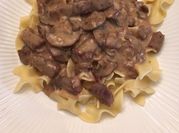 A picture of beef stroganoff cream of mushroom soup