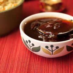 A picture of #perfect combo: Jaggery-Dry Red Chilli-Tamarind Chutney.