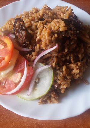 A picture of Beef pilau.