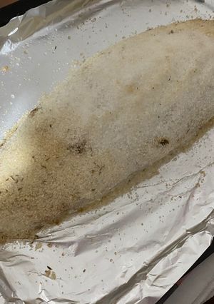 A picture of Salt baked barramundi.