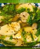 Canh Hẹ, Đậu Hũ Trứng Nấu Nấm Rơm