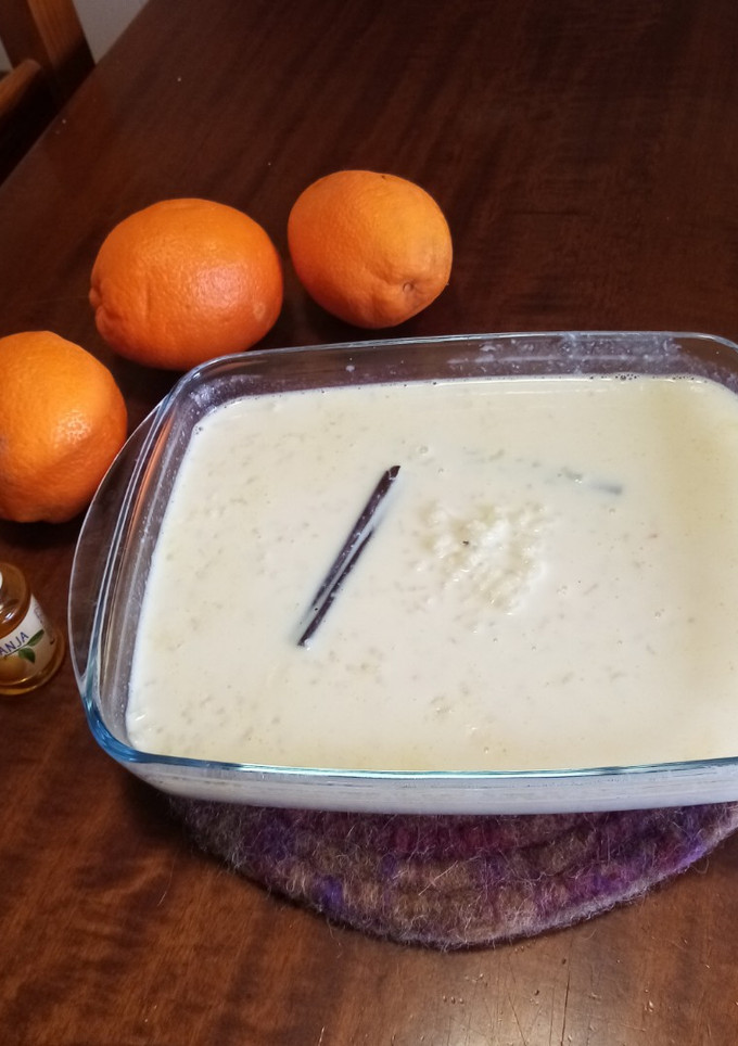 Una foto de Arroz con leche al aroma de naranja