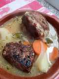 Caldillo de albóndigas de jurel y camarones