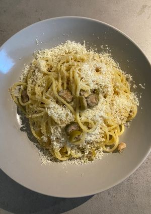 Une photo de Spaghettis thon-câpres-olives