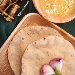 Bajrichi Bhakri aani Pithala (Maharashtrian Rustic Meal) A picture of Bajrichi Bhakri aani Pithala (Maharashtrian Rustic Meal).