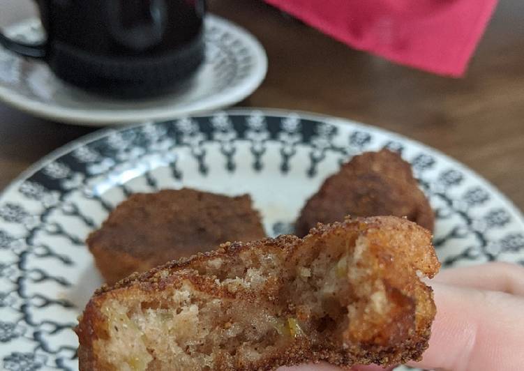 Bolinho de chuva de banana vegano