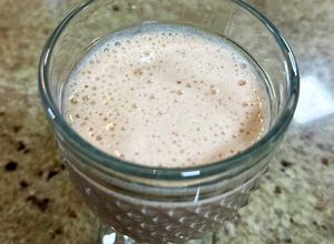 Foto de Smoothie proteico de morango e banana
