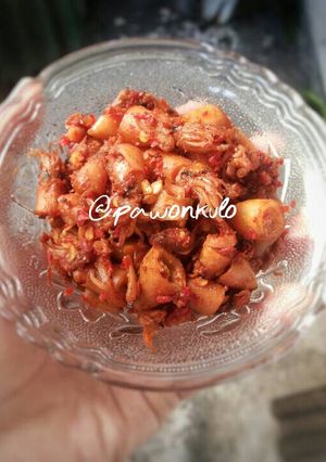 Foto resep Cumi asin balado