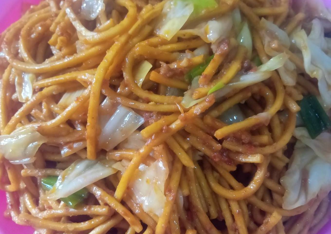 Mie Lidi Goreng kuah pecal
