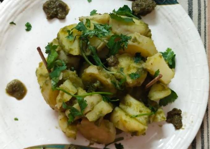 Chatpati potato and sweet potato chat