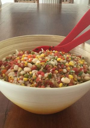 Una foto de Mix de verduras cocidas y crudas