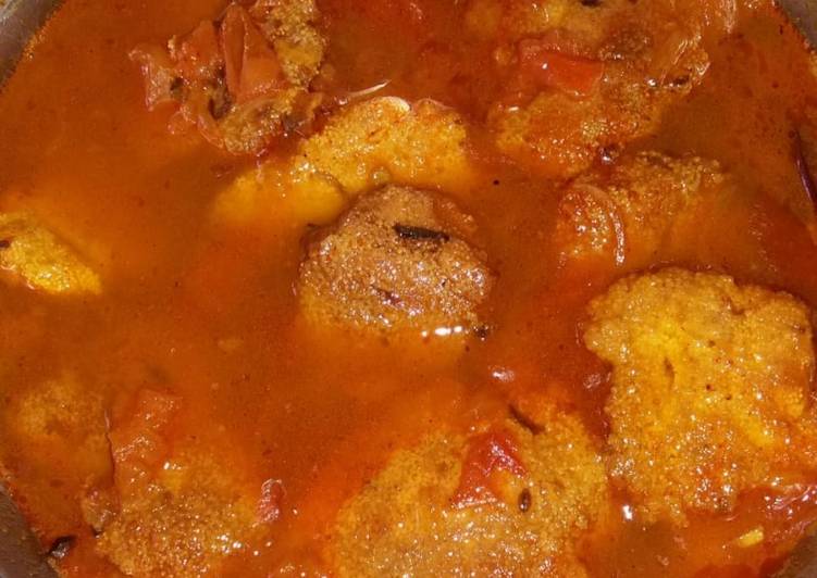 Recipe of Homemade Fish egg fritters curry