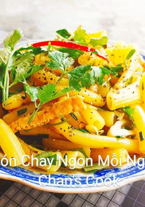 Hình của món Nui trộn chay.
