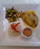 Tilapia en salsa de naranjilla