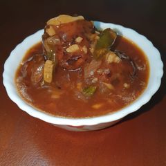 A picture of Cabbage Manchurian.