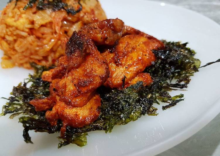 Recipe of Any-night-of-the-week Korean Spicy Grilled Chicken (Dakgalbi)