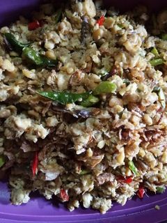 Foto resep Tempe bejek pete ikan asin pedas