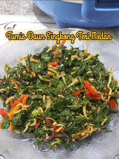 Foto resep Tumis Daun Singkong Teri Medan