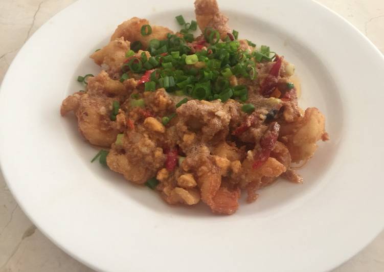 Resep: Udang goreng telur asin yang Enak