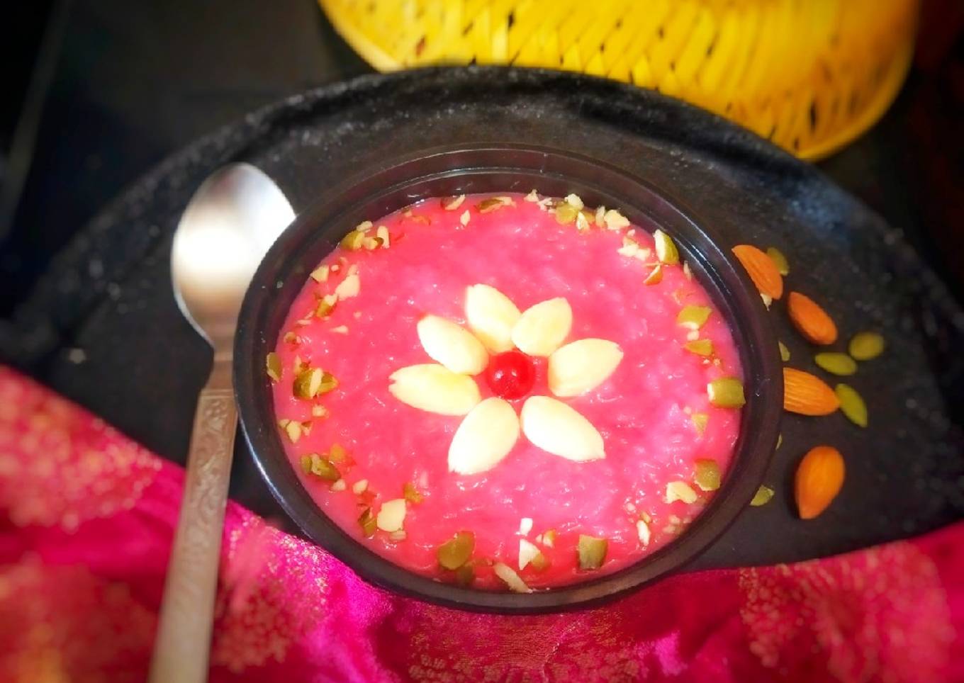 Beetroot rice kheer