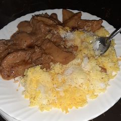 Beef biryani A picture of Beef biryani.