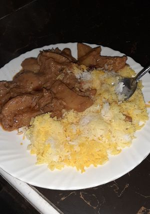 A picture of Beef biryani.