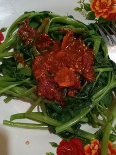 Foto resep Rujak kangkung pedas asam manis