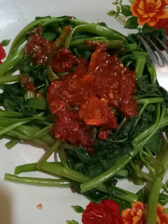 Foto resep Rujak kangkung pedas asam manis
