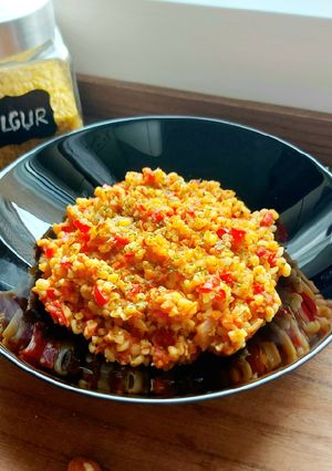 O poză a rețetei Pilaf turcesc cu bulgur și migdale.