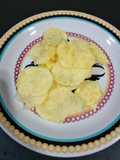 Chips de batata no micro-ondas