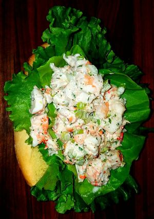 A picture of Mike's New Orleans Lobster, Shrimp & Crab Meat Po Boys.
