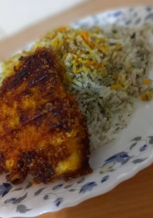 عکسی از دستور شوید پلو ماهی
