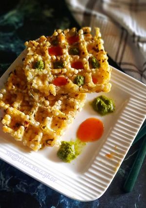A picture of Sabudana_Waffle​ /Savoury waffles​.