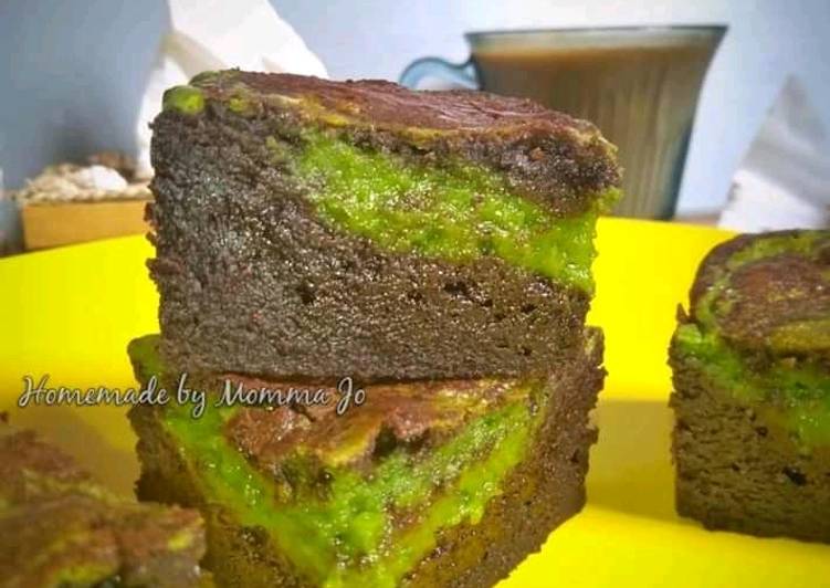 (Gluten free) Matcha Cheesecake Brownie