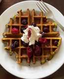 Waffles de avena y espinacas