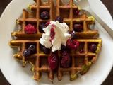 Waffles de avena y espinacas